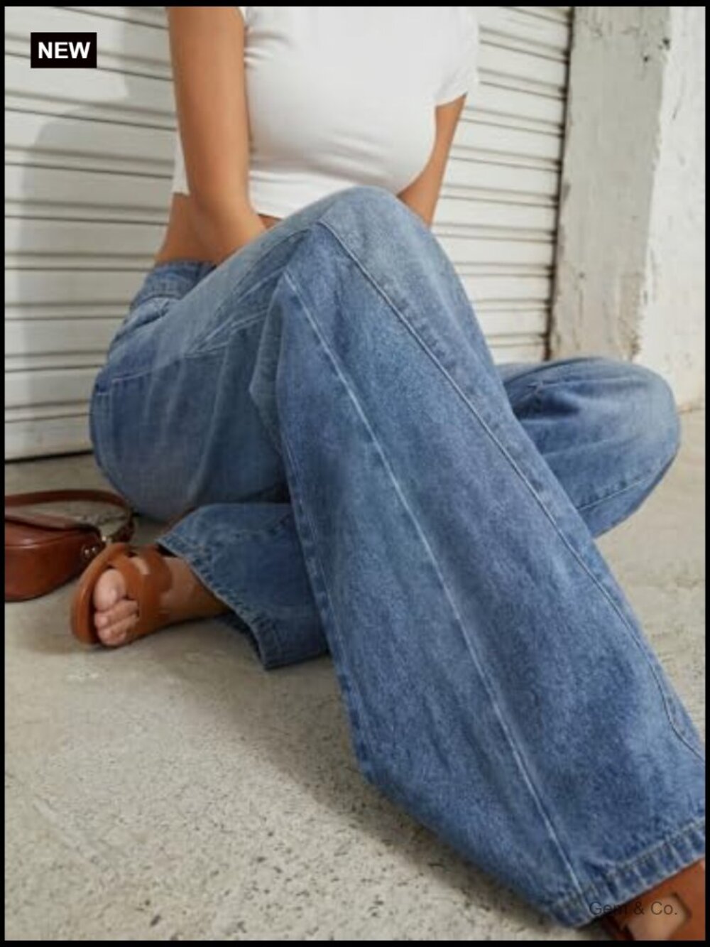 High Waisted Wide Leg Barrel Jeans Stretch Baggy Flare Denim Pants - Picture 5 of 7
